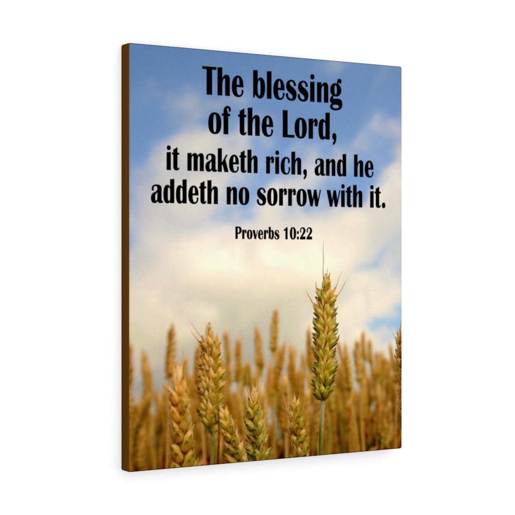 Scripture Walls The Blessing of The Lord Proverbs 10:22 Bible Verse Canvas Christian Wall Art Ready to Hang Unframed-Express Your Love Gifts