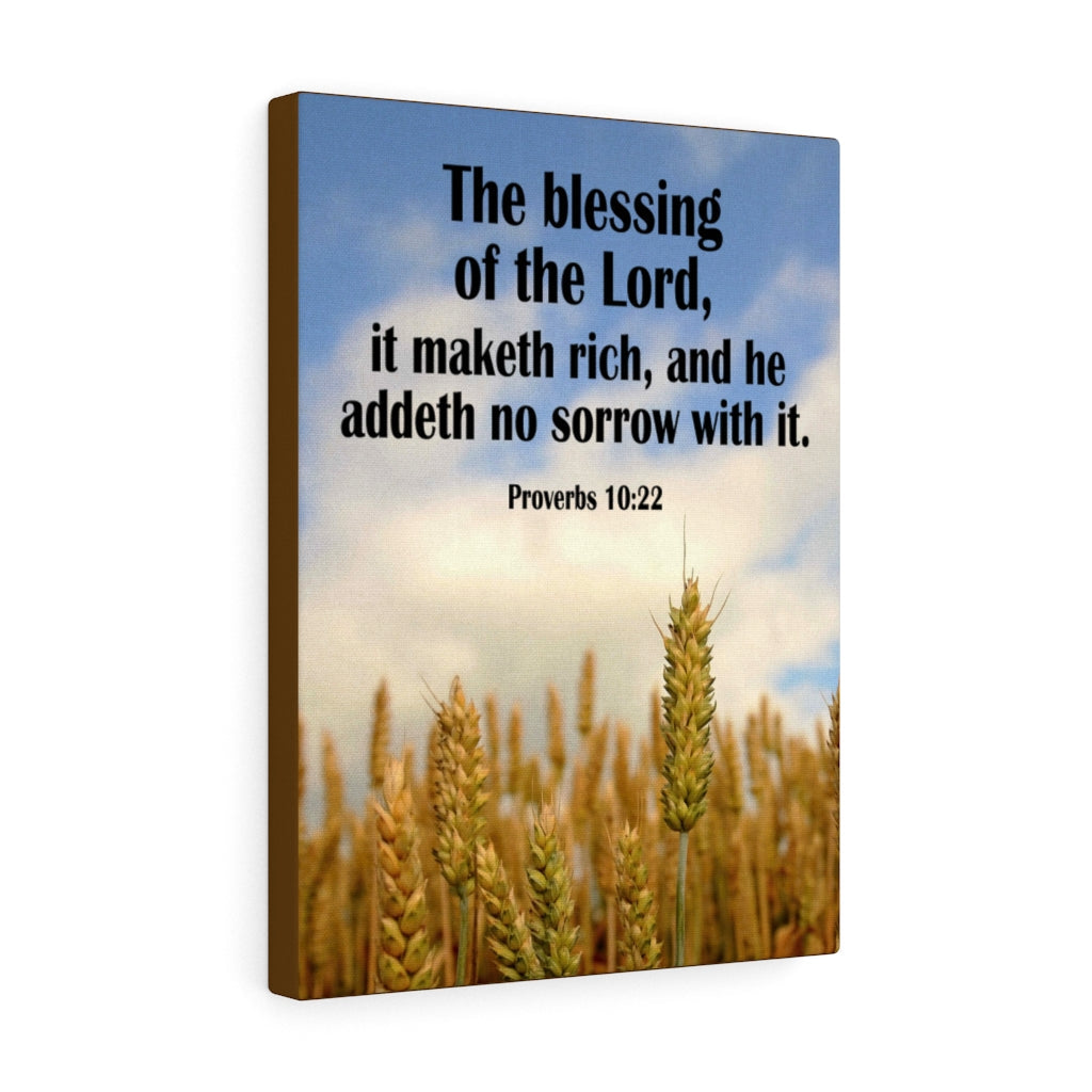 Scripture Walls The Blessing of The Lord Proverbs 10:22 Bible Verse Canvas Christian Wall Art Ready to Hang Unframed-Express Your Love Gifts