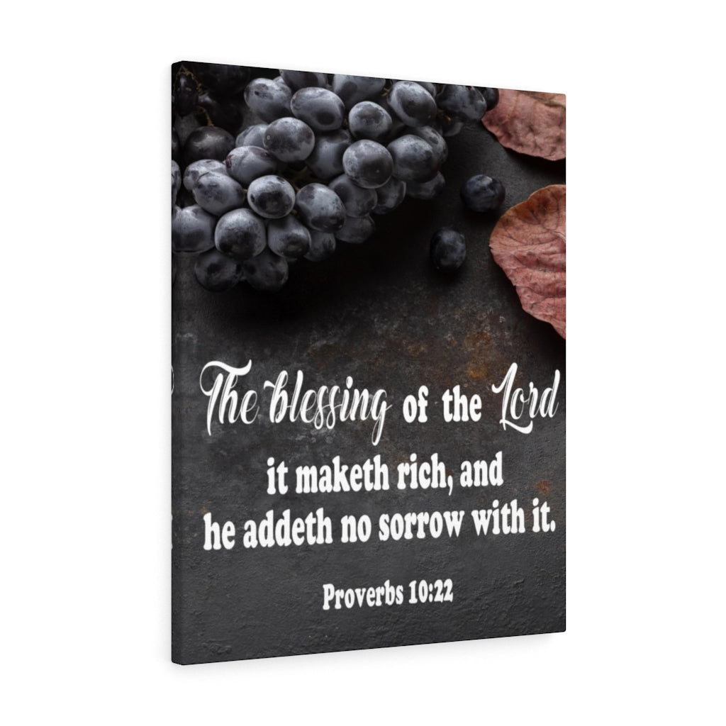 Scripture Walls The Blessing of The Lord Proverbs 10:22 Scripture Bible Verse Canvas Christian Wall Art Ready to Hang Unframed-Express Your Love Gifts