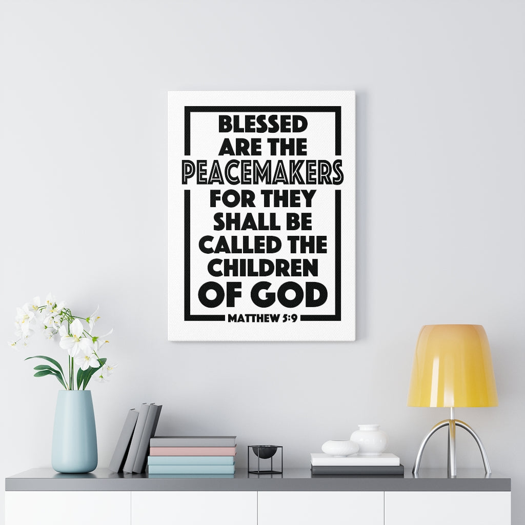 Scripture Walls The Children Of God Matthew 5:9 Bible Verse Canvas Christian Wall Art Ready to Hang Unframed-Express Your Love Gifts