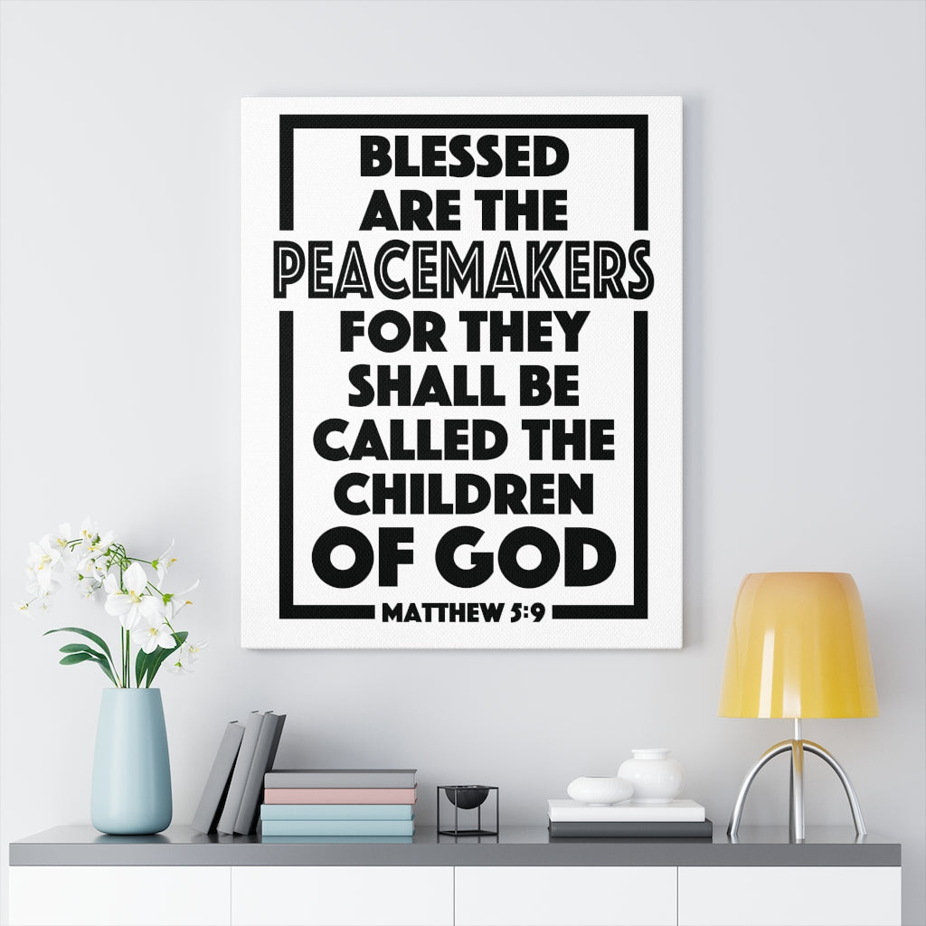 Scripture Walls The Children Of God Matthew 5:9 Bible Verse Canvas Christian Wall Art Ready to Hang Unframed-Express Your Love Gifts