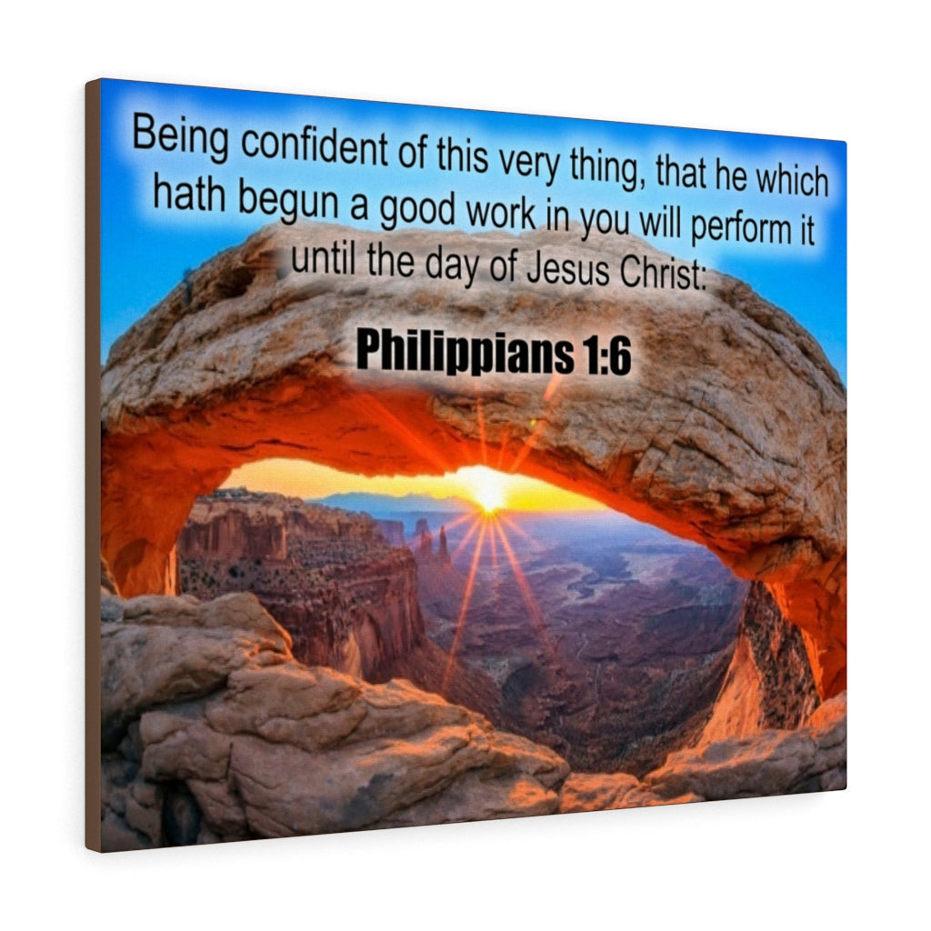 Scripture Walls The Day Of Jesus Christ Philippians 1:6 Bible Verse Canvas Christian Wall Art Ready to Hang Unframed-Express Your Love Gifts