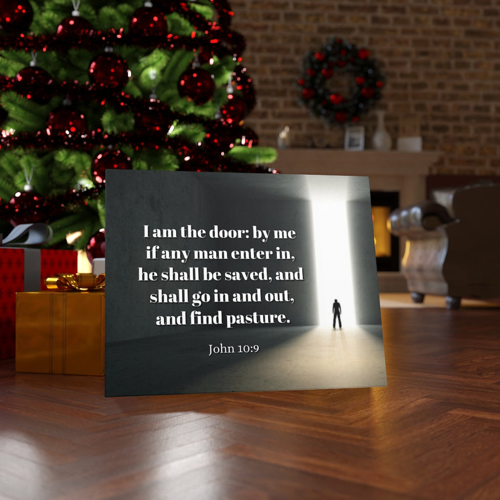 Scripture Walls The Door John 10:9 Bible Verse Canvas Christian Wall Art Ready to Hang Unframed-Express Your Love Gifts