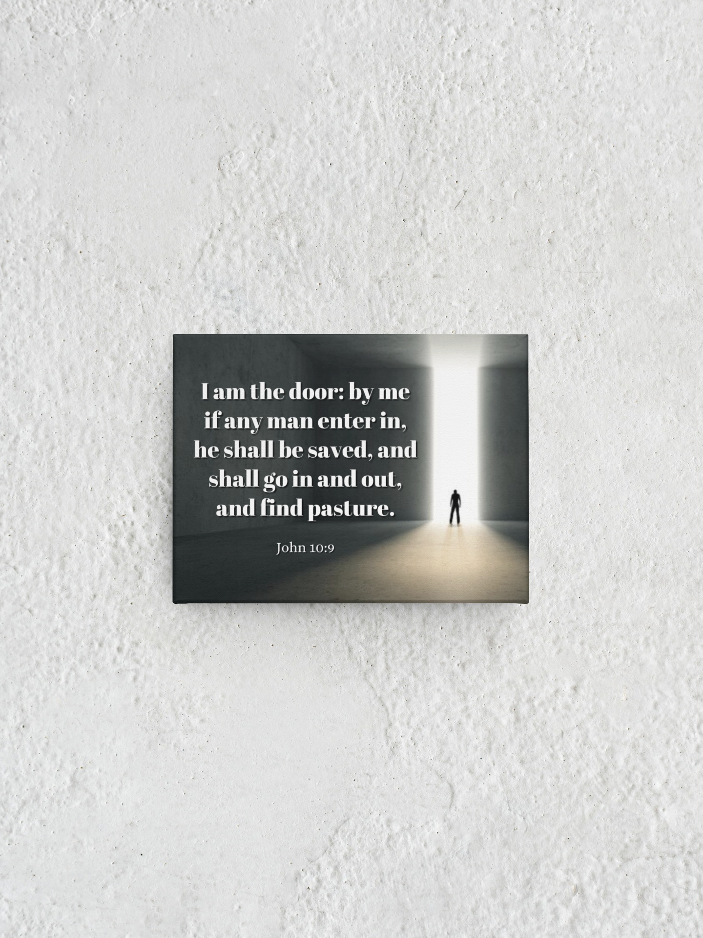 Scripture Walls The Door John 10:9 Bible Verse Canvas Christian Wall Art Ready to Hang Unframed-Express Your Love Gifts