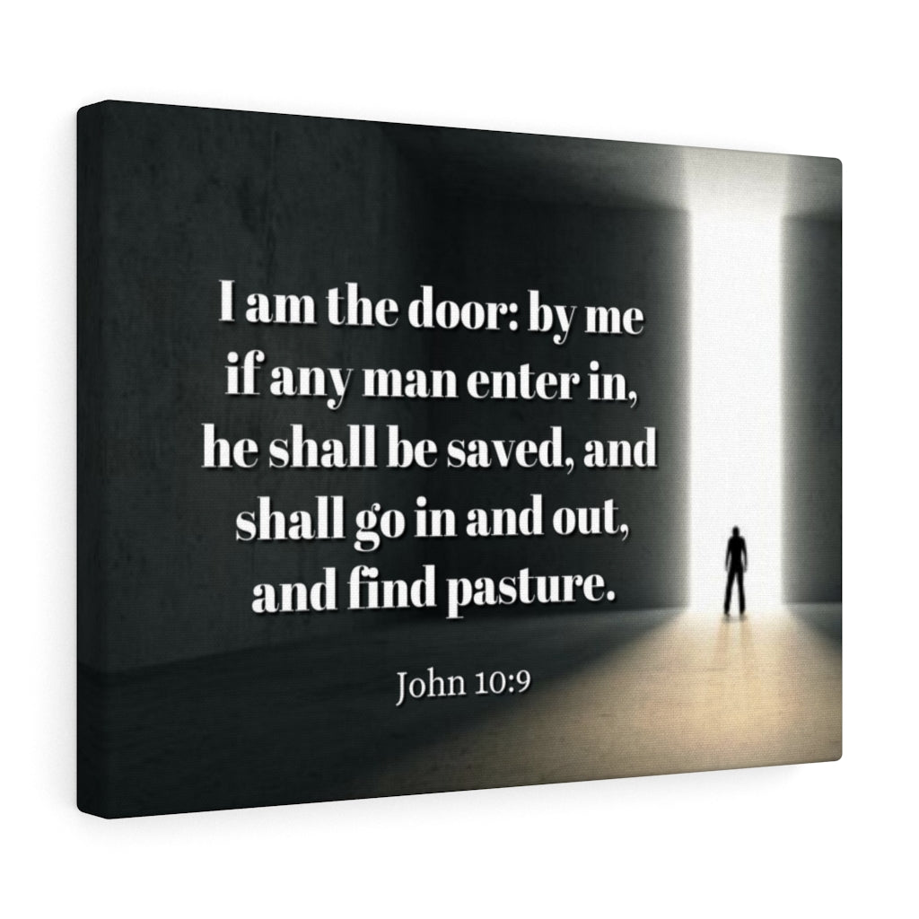 Scripture Walls The Door John 10:9 Bible Verse Canvas Christian Wall Art Ready to Hang Unframed-Express Your Love Gifts