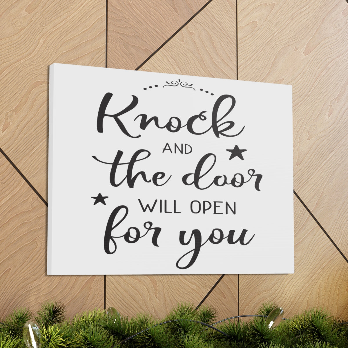 Scripture Walls The Door Will Matthew 7:7Ã¢ÂÂ8 Christian Wall Art Print Ready to Hang Unframed-Express Your Love Gifts