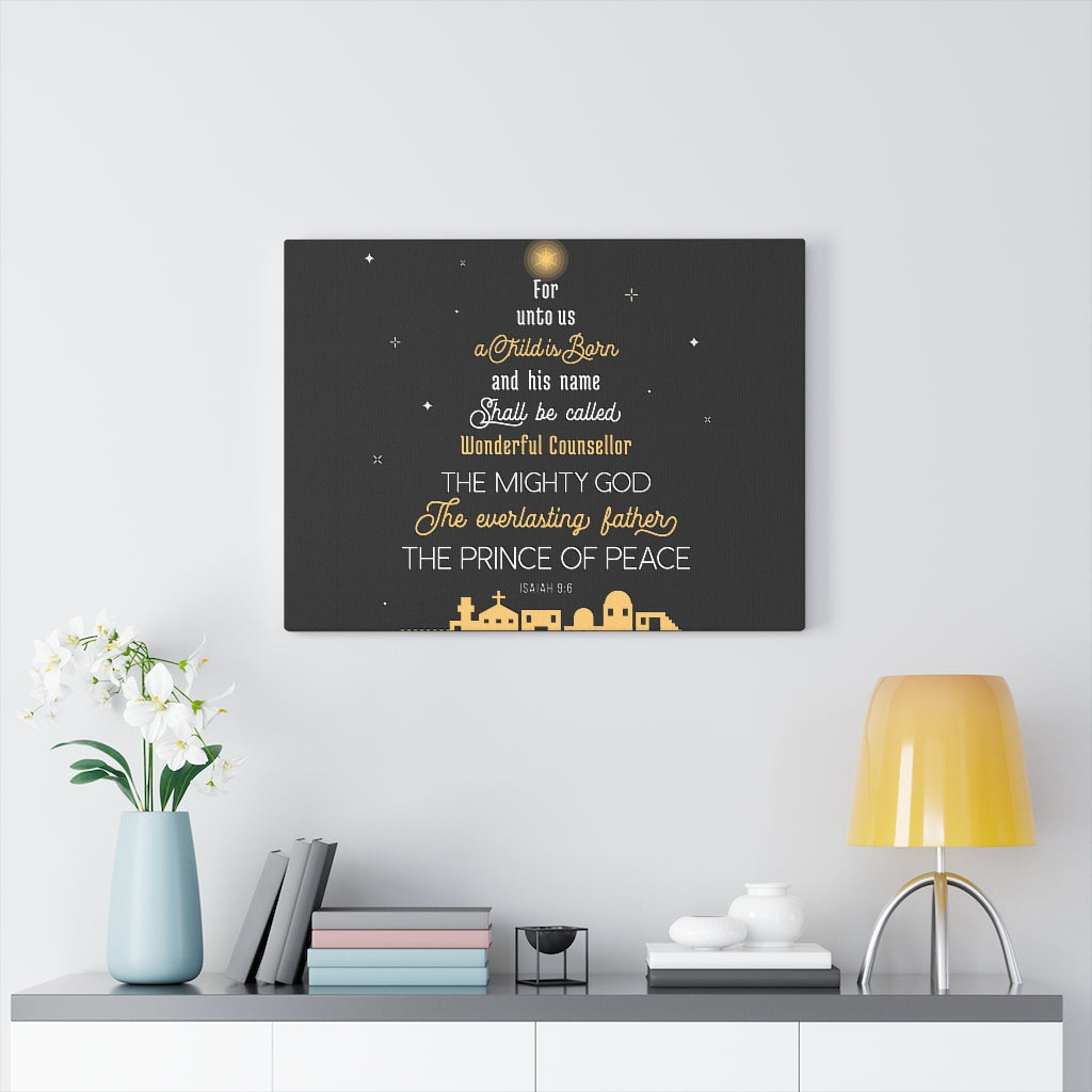 Scripture Walls The Everlasting Father Isaiah 9:6 Bible Verse Canvas Christian Wall Art Ready to Hang Unframed-Express Your Love Gifts