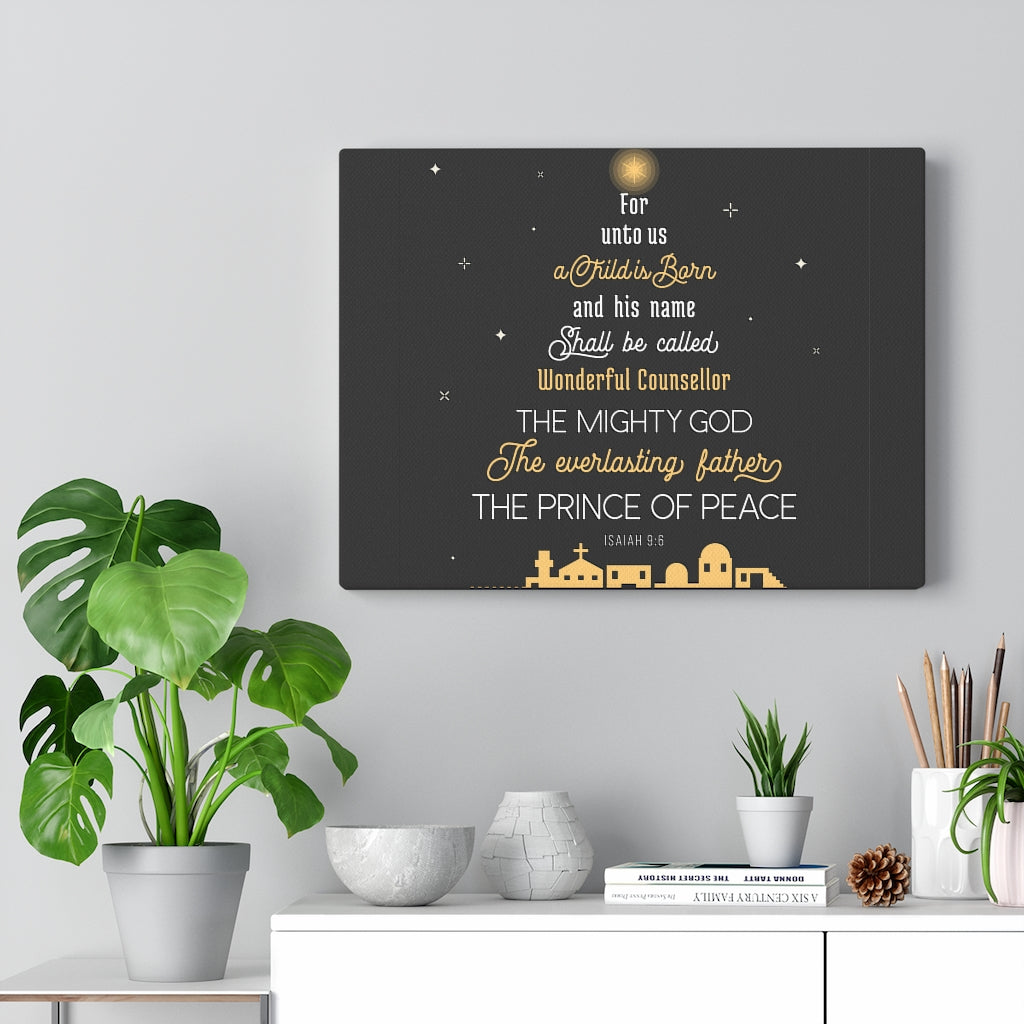 Scripture Walls The Everlasting Father Isaiah 9:6 Bible Verse Canvas Christian Wall Art Ready to Hang Unframed-Express Your Love Gifts