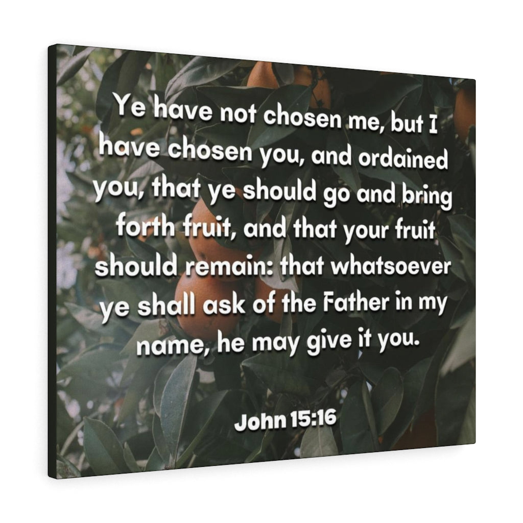Scripture Walls The Father John 15:16 Bible Verse Canvas Christian Wall Art Ready to Hang Unframed-Express Your Love Gifts