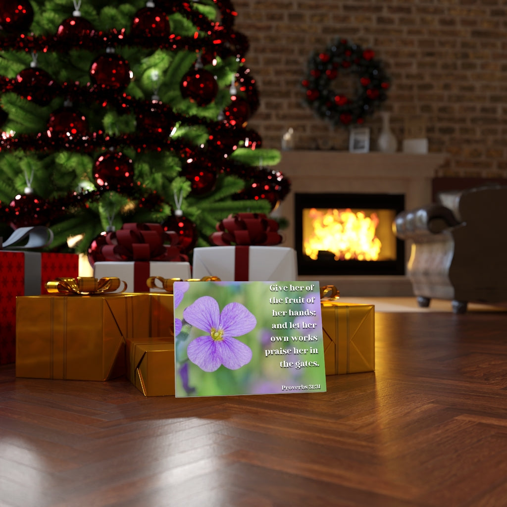 Scripture Walls The Fruit Of Her Hands Proverbs 31:31 Bible Verse Canvas Christian Wall Art Ready to Hang Unframed-Express Your Love Gifts