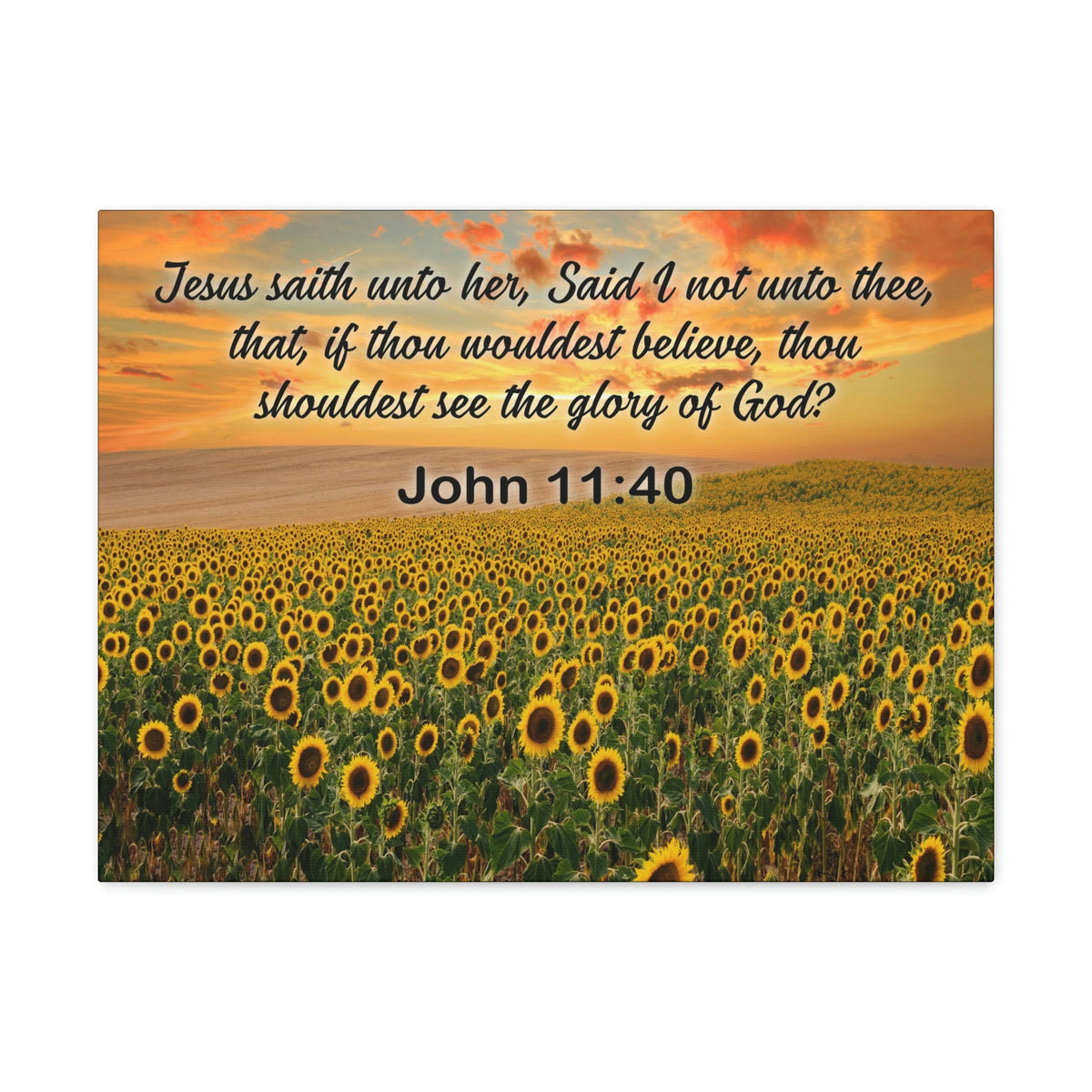 Scripture Walls The Glory of God John 11:40 Bible Verse Canvas Christian Wall Art Ready to Hang Unframed-Express Your Love Gifts