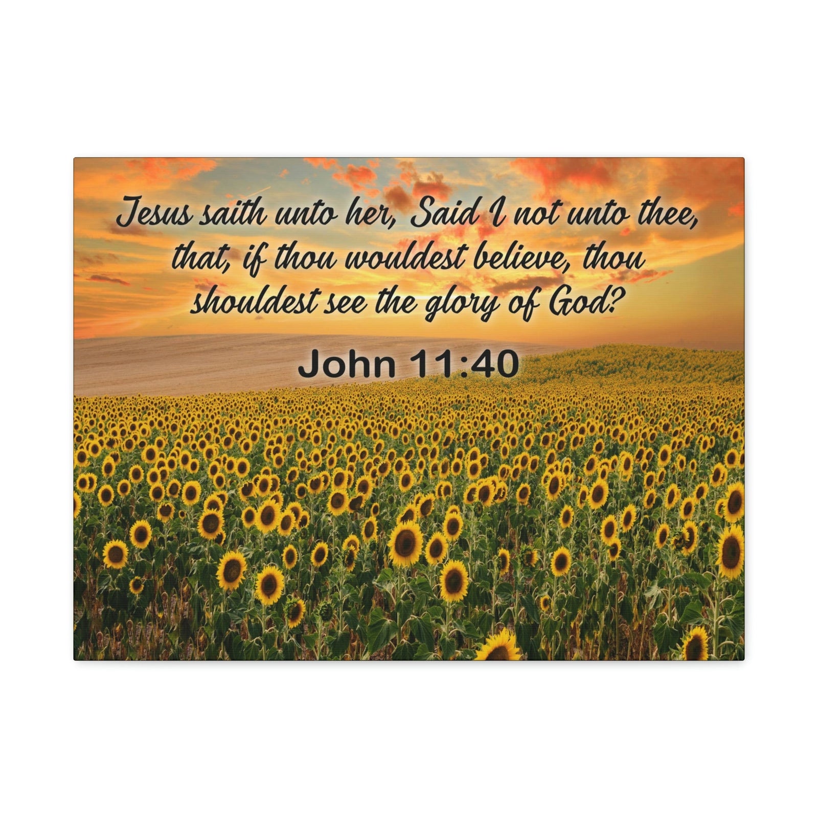 Scripture Walls The Glory of God John 11:40 Bible Verse Canvas Christian Wall Art Ready to Hang Unframed-Express Your Love Gifts