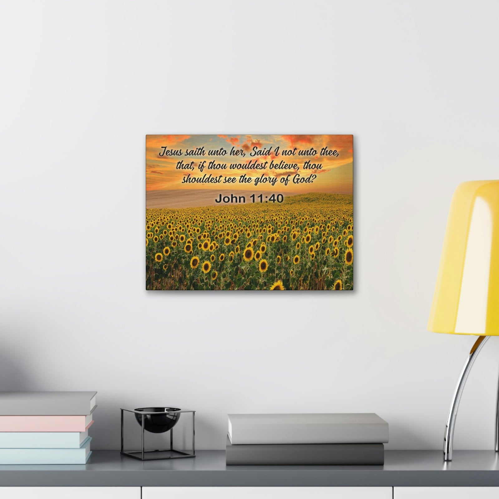 Scripture Walls The Glory of God John 11:40 Bible Verse Canvas Christian Wall Art Ready to Hang Unframed-Express Your Love Gifts