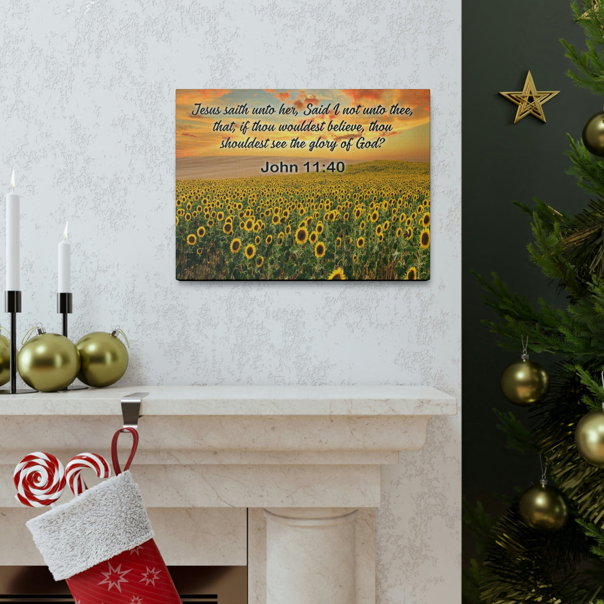 Scripture Walls The Glory of God John 11:40 Bible Verse Canvas Christian Wall Art Ready to Hang Unframed-Express Your Love Gifts