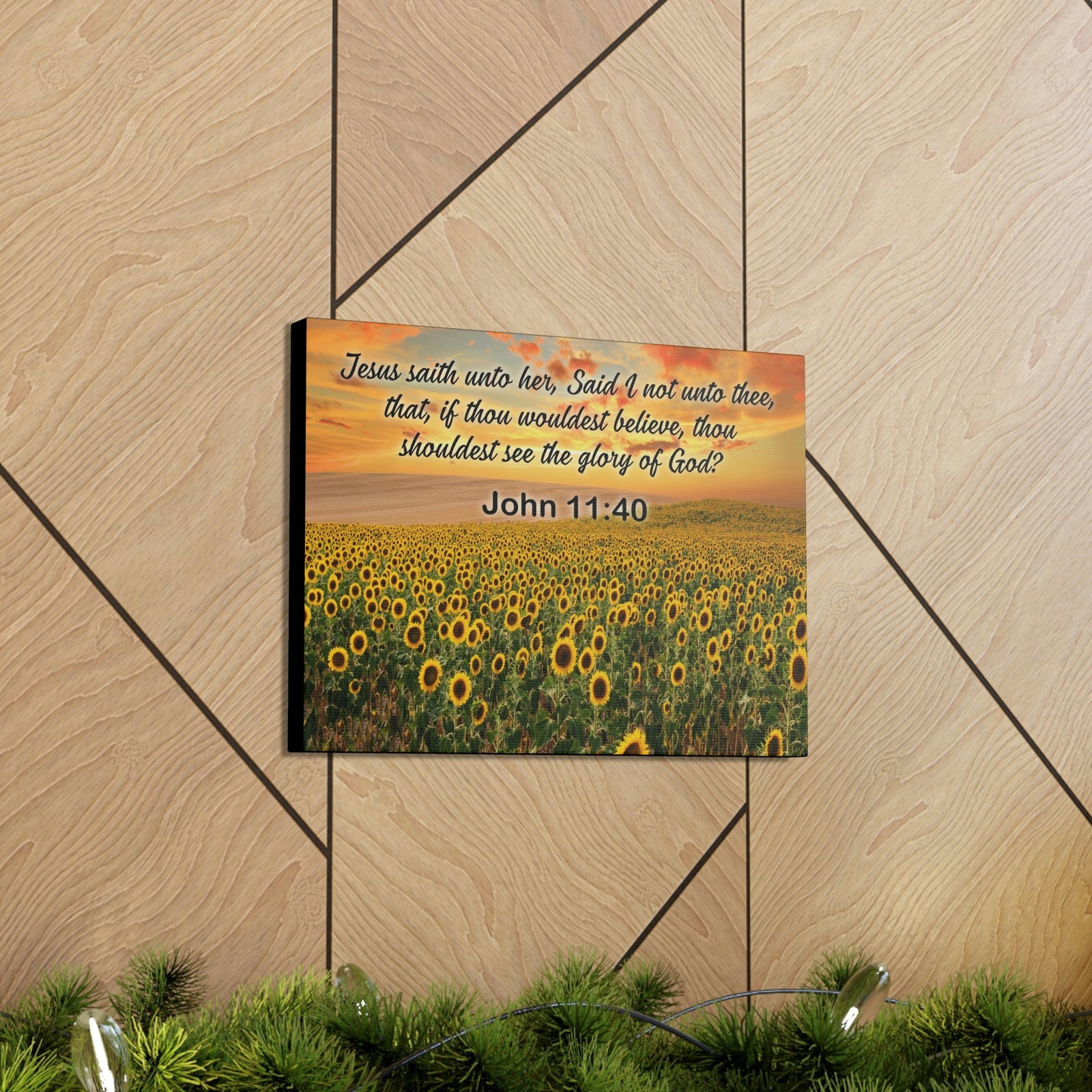 Scripture Walls The Glory of God John 11:40 Bible Verse Canvas Christian Wall Art Ready to Hang Unframed-Express Your Love Gifts