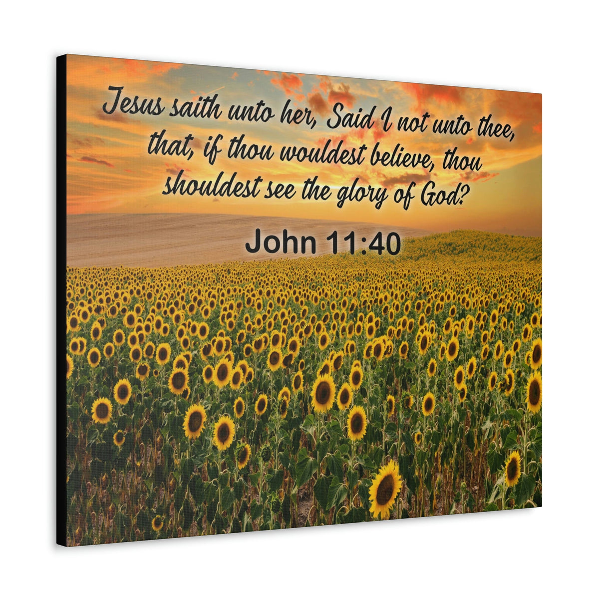 Scripture Walls The Glory of God John 11:40 Bible Verse Canvas Christian Wall Art Ready to Hang Unframed-Express Your Love Gifts
