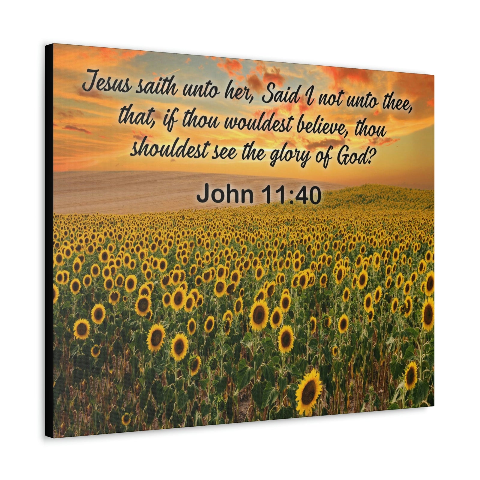 Scripture Walls The Glory of God John 11:40 Bible Verse Canvas Christian Wall Art Ready to Hang Unframed-Express Your Love Gifts