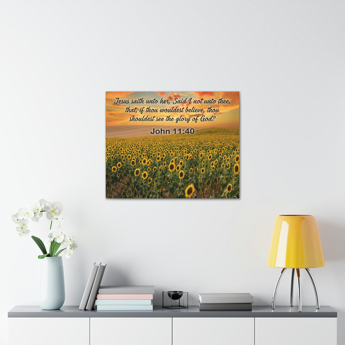 Scripture Walls The Glory of God John 11:40 Bible Verse Canvas Christian Wall Art Ready to Hang Unframed-Express Your Love Gifts