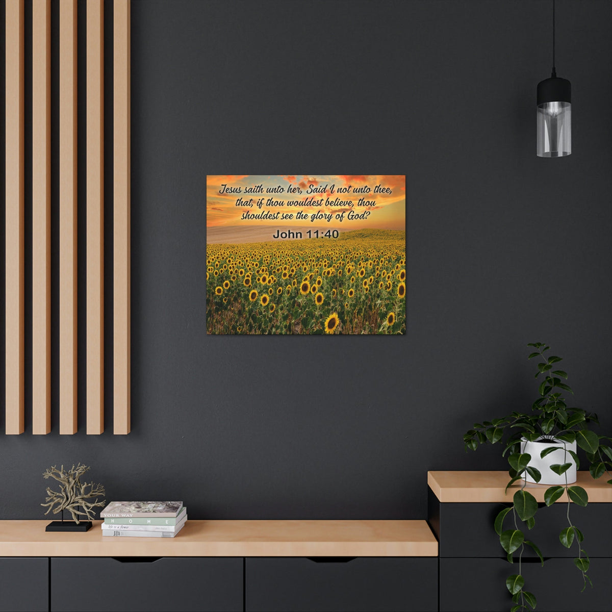 Scripture Walls The Glory of God John 11:40 Bible Verse Canvas Christian Wall Art Ready to Hang Unframed-Express Your Love Gifts