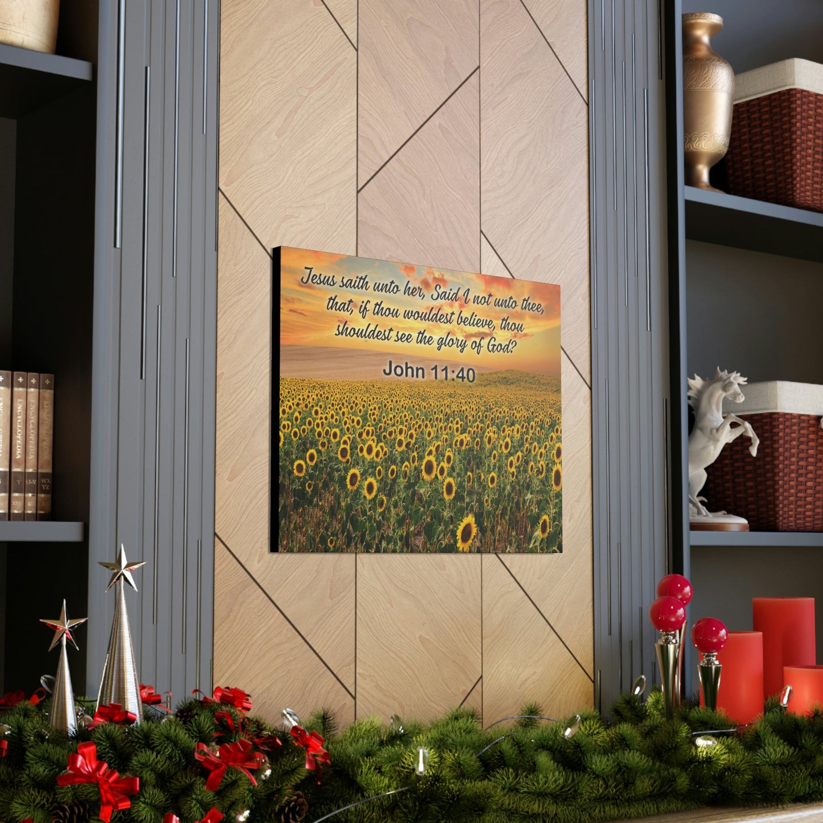 Scripture Walls The Glory of God John 11:40 Bible Verse Canvas Christian Wall Art Ready to Hang Unframed-Express Your Love Gifts