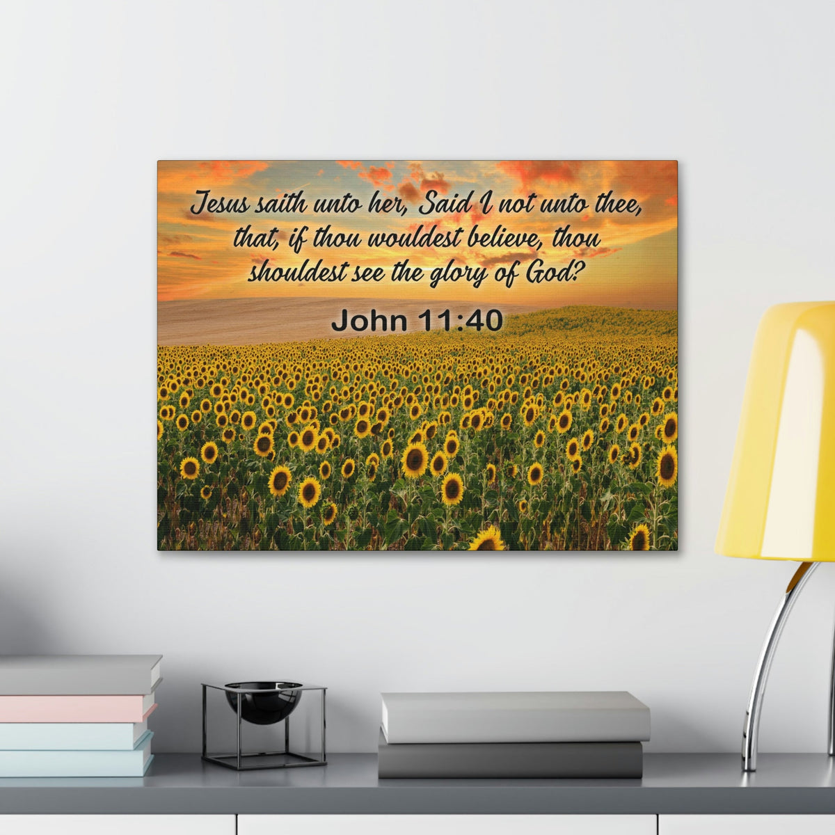 Scripture Walls The Glory of God John 11:40 Bible Verse Canvas Christian Wall Art Ready to Hang Unframed-Express Your Love Gifts