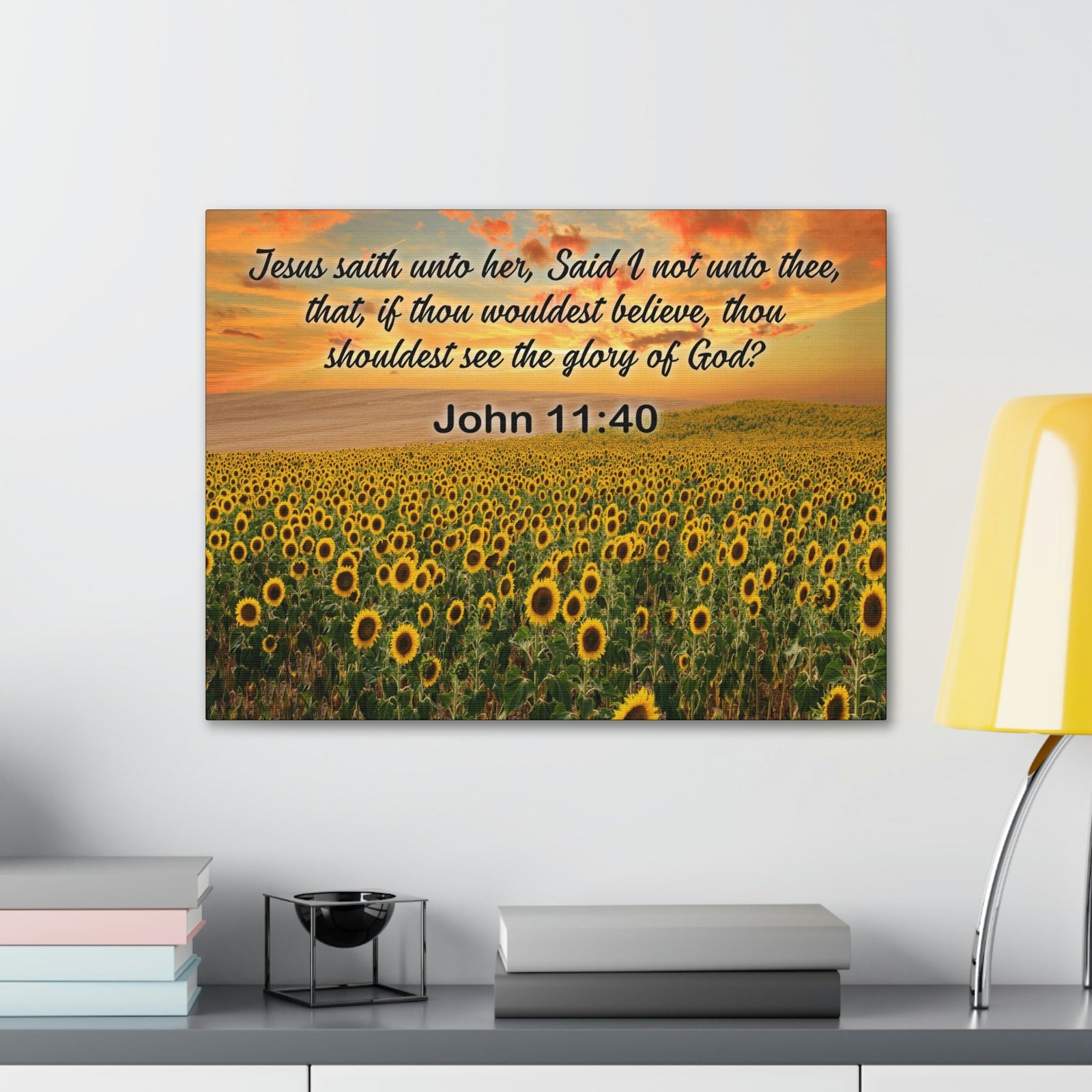 Scripture Walls The Glory of God John 11:40 Bible Verse Canvas Christian Wall Art Ready to Hang Unframed-Express Your Love Gifts