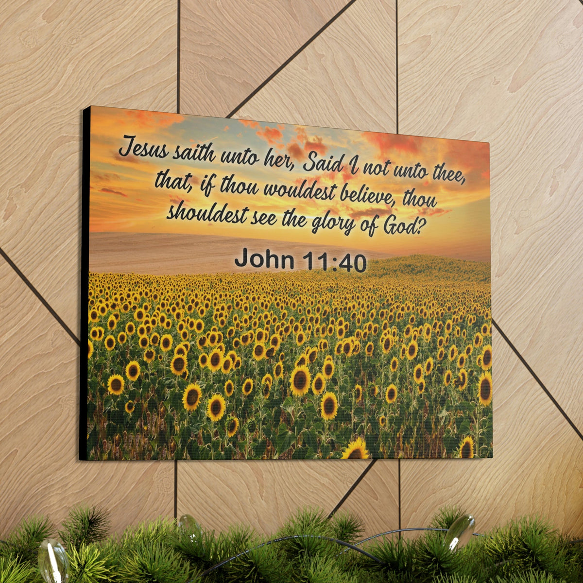 Scripture Walls The Glory of God John 11:40 Bible Verse Canvas Christian Wall Art Ready to Hang Unframed-Express Your Love Gifts