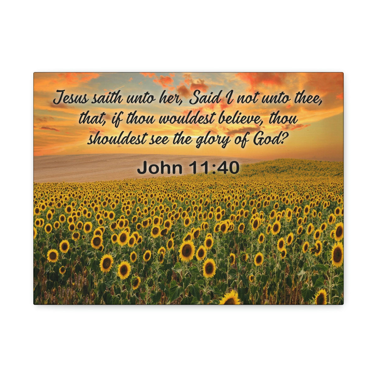 Scripture Walls The Glory of God John 11:40 Bible Verse Canvas Christian Wall Art Ready to Hang Unframed-Express Your Love Gifts