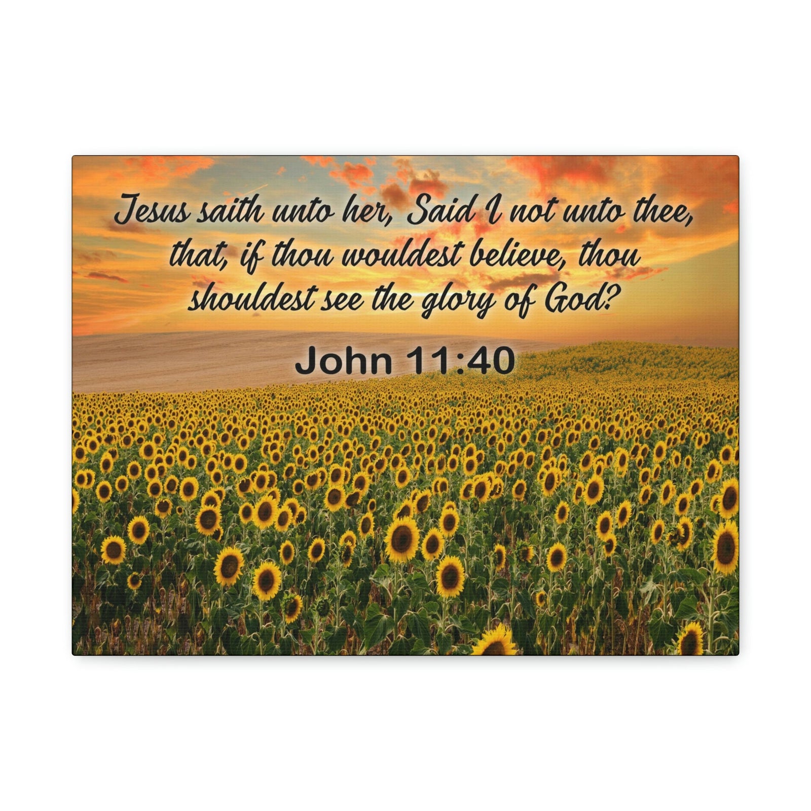 Scripture Walls The Glory of God John 11:40 Bible Verse Canvas Christian Wall Art Ready to Hang Unframed-Express Your Love Gifts