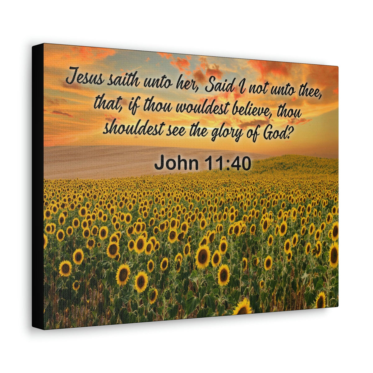 Scripture Walls The Glory of God John 11:40 Bible Verse Canvas Christian Wall Art Ready to Hang Unframed-Express Your Love Gifts