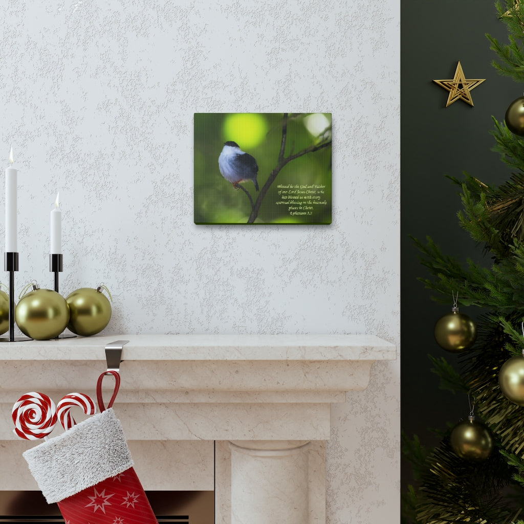 Scripture Walls The God And The Father Ephesians 1:3 Bible Verse Canvas Christian Wall Art Ready to Hang Unframed-Express Your Love Gifts