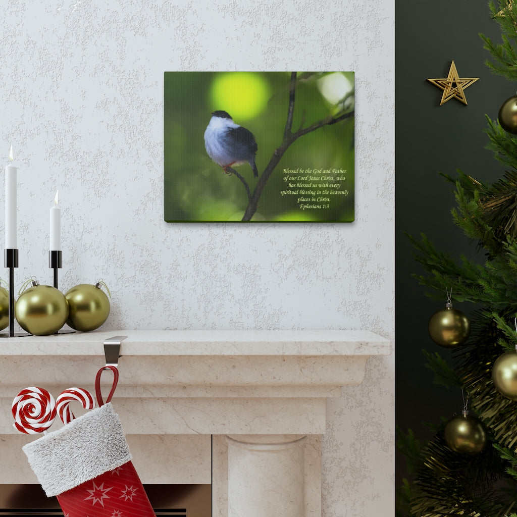 Scripture Walls The God And The Father Ephesians 1:3 Bible Verse Canvas Christian Wall Art Ready to Hang Unframed-Express Your Love Gifts