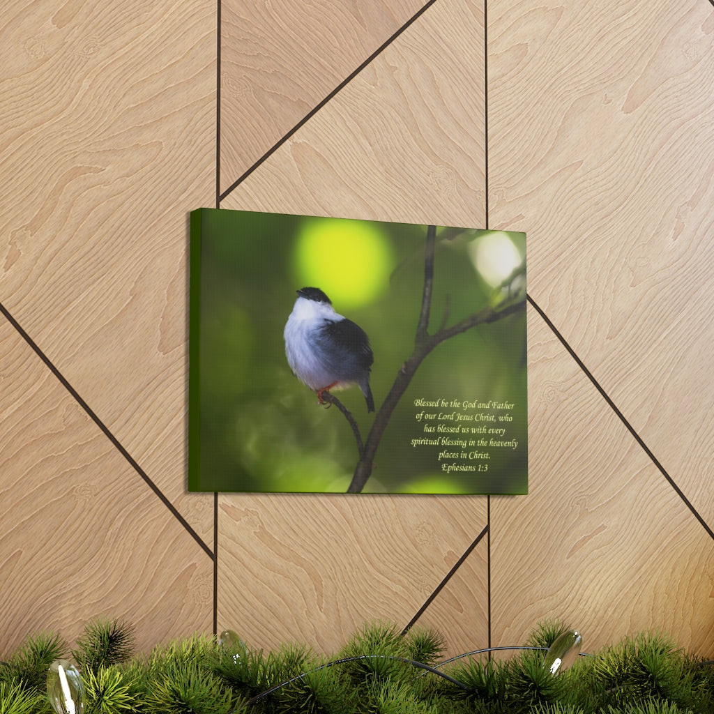 Scripture Walls The God And The Father Ephesians 1:3 Bible Verse Canvas Christian Wall Art Ready to Hang Unframed-Express Your Love Gifts