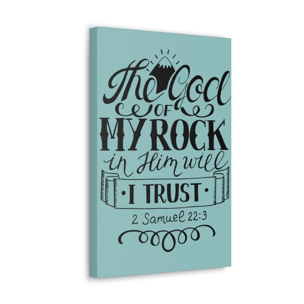 Scripture Walls The God Of My Rock 2 Samuel 22:3 Christian Wall Art Bible Verse Print Ready To Hang Unframed-Express Your Love Gifts