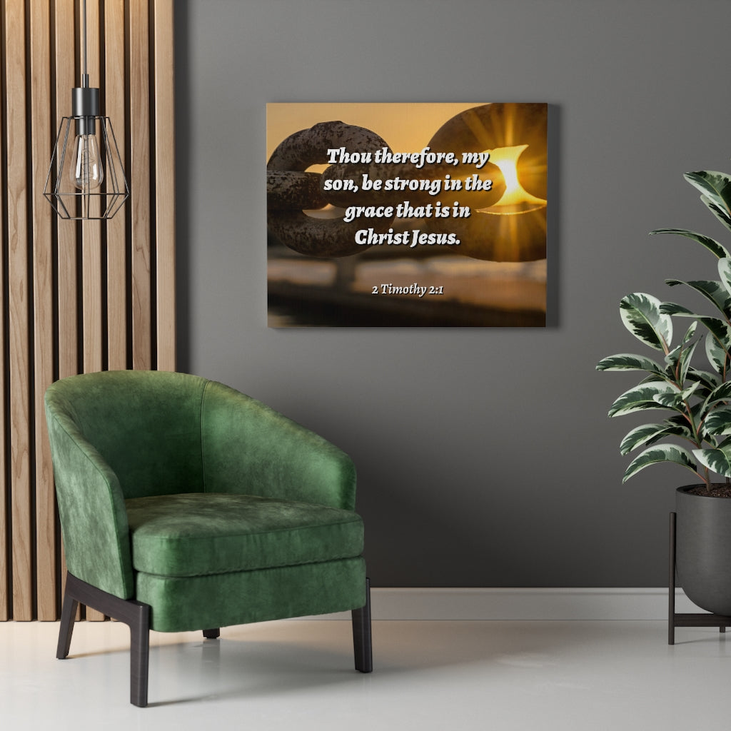 Scripture Walls The Grace 2 Timothy 2:1 Bible Verse Canvas Christian Wall Art Ready to Hang Unframed-Express Your Love Gifts