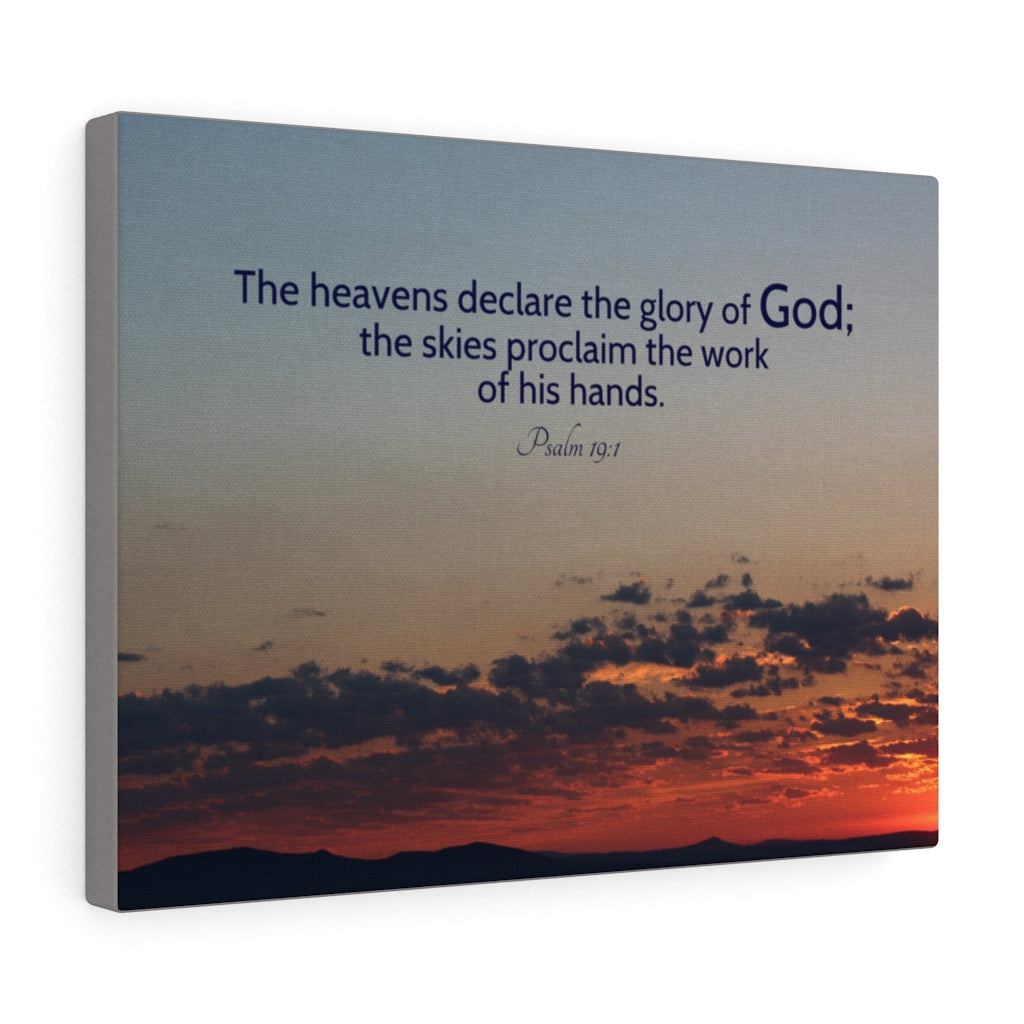 Scripture Walls The Heavens DeclAre Psalm 19:1 Bible Verse Canvas Christian Wall Art Ready to Hang Unframed-Express Your Love Gifts