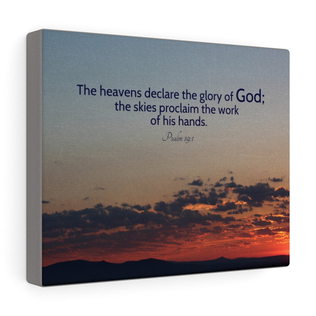 Scripture Walls The Heavens DeclAre Psalm 19:1 Bible Verse Canvas Christian Wall Art Ready to Hang Unframed-Express Your Love Gifts