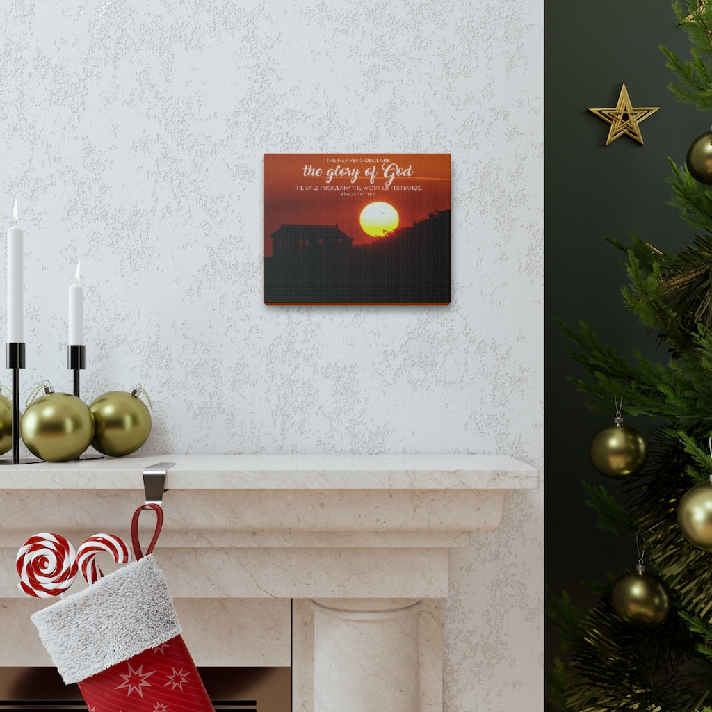 Scripture Walls The Heavens Psalm 19:1 Declare Bible Verse Canvas Christian Wall Art Ready to Hang Unframed-Express Your Love Gifts