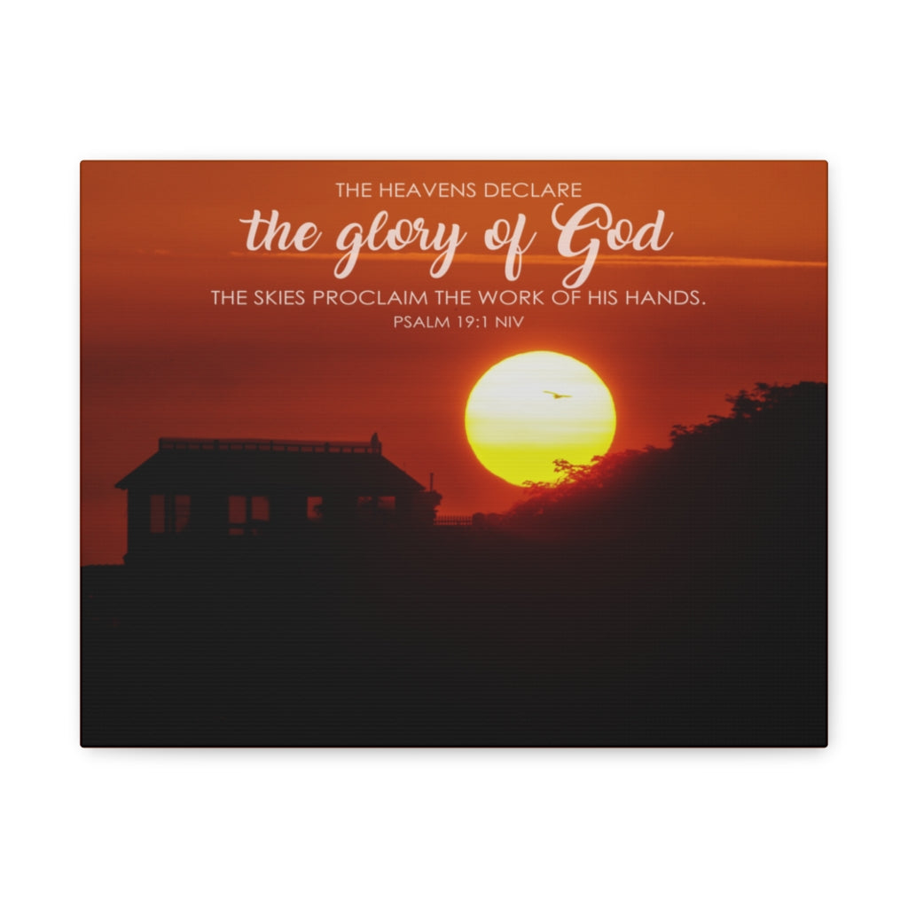 Scripture Walls The Heavens Psalm 19:1 Declare Bible Verse Canvas Christian Wall Art Ready to Hang Unframed-Express Your Love Gifts