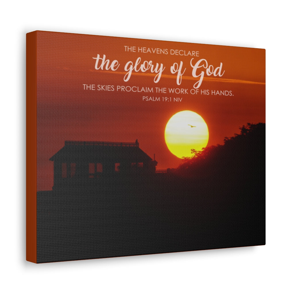 Scripture Walls The Heavens Psalm 19:1 Declare Bible Verse Canvas Christian Wall Art Ready to Hang Unframed-Express Your Love Gifts