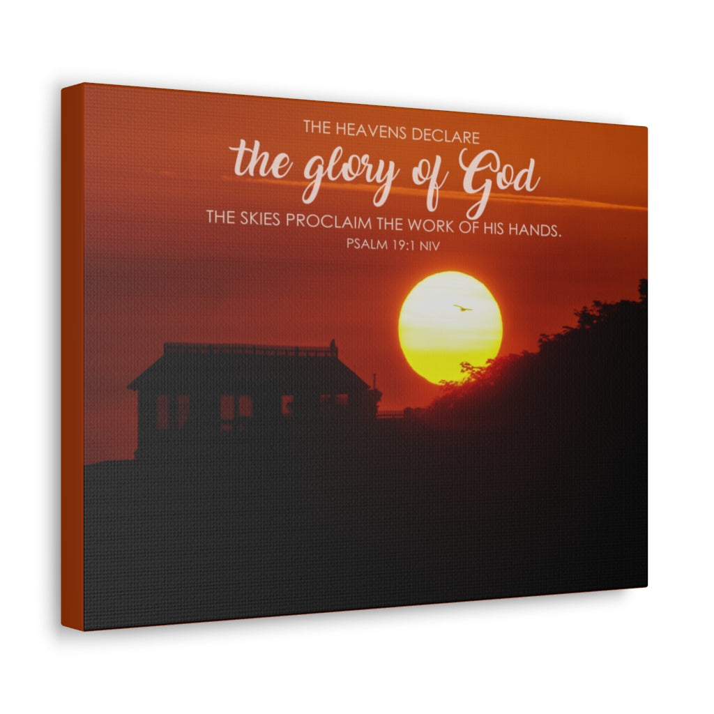 Scripture Walls The Heavens Psalm 19:1 Declare Bible Verse Canvas Christian Wall Art Ready to Hang Unframed-Express Your Love Gifts