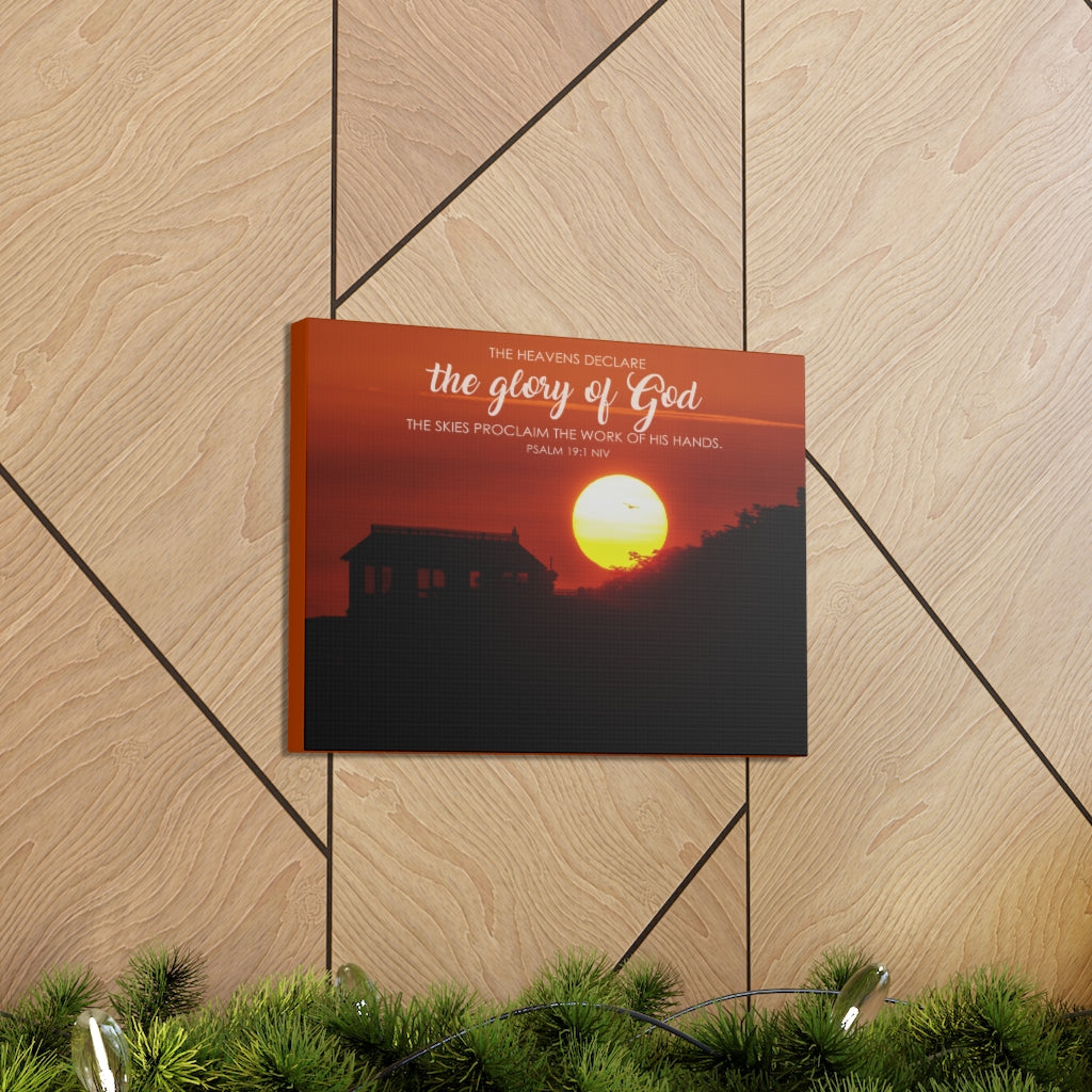 Scripture Walls The Heavens Psalm 19:1 Declare Bible Verse Canvas Christian Wall Art Ready to Hang Unframed-Express Your Love Gifts