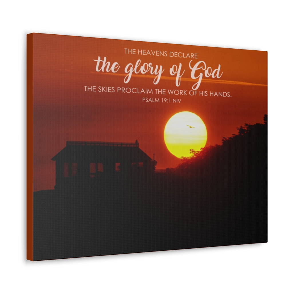 Scripture Walls The Heavens Psalm 19:1 Declare Bible Verse Canvas Christian Wall Art Ready to Hang Unframed-Express Your Love Gifts