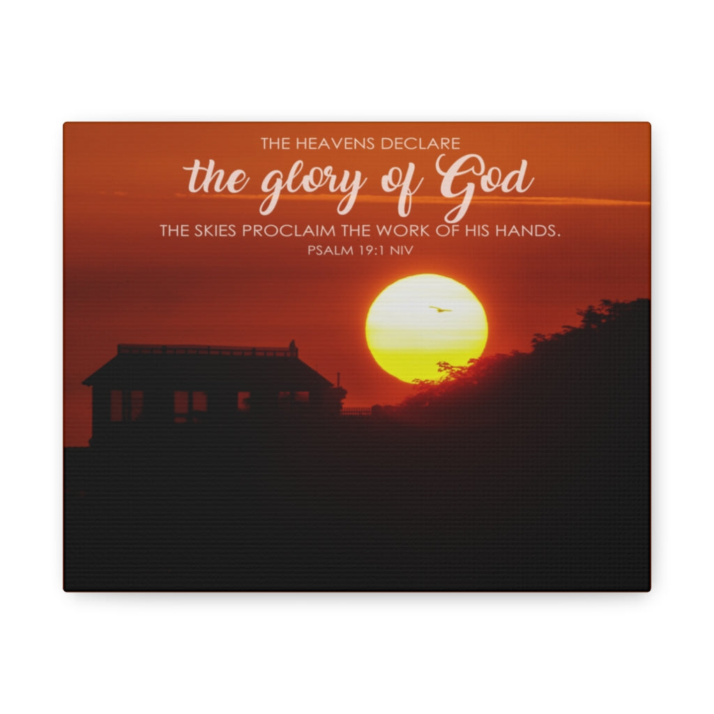 Scripture Walls The Heavens Psalm 19:1 Declare Bible Verse Canvas Christian Wall Art Ready to Hang Unframed-Express Your Love Gifts