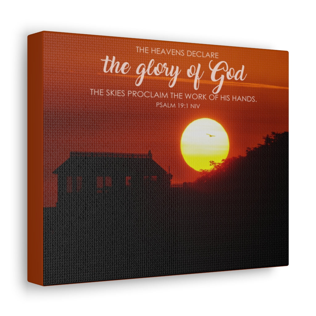Scripture Walls The Heavens Psalm 19:1 Declare Bible Verse Canvas Christian Wall Art Ready to Hang Unframed-Express Your Love Gifts