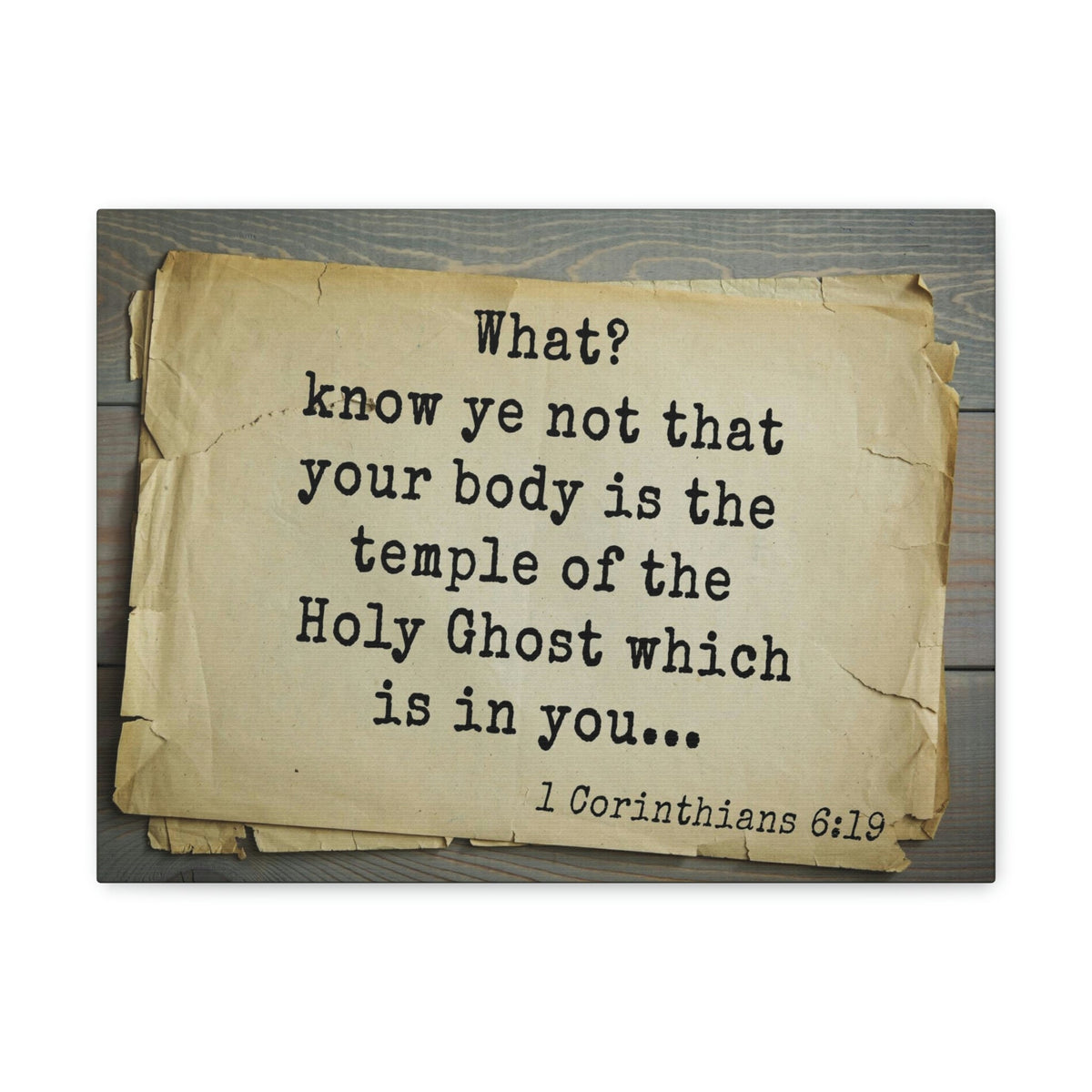 Scripture Walls The Holy Ghost 1 Corinthians 6:19 Bible Verse Canvas Christian Wall Art Bible Verse Print Ready To Hang Unframed-Express Your Love Gifts