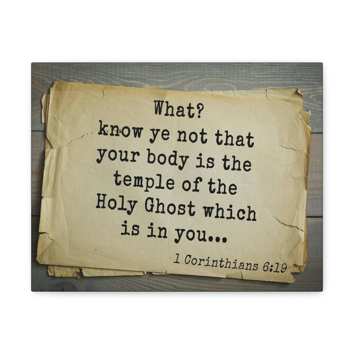 Scripture Walls The Holy Ghost 1 Corinthians 6:19 Bible Verse Canvas Christian Wall Art Bible Verse Print Ready To Hang Unframed-Express Your Love Gifts