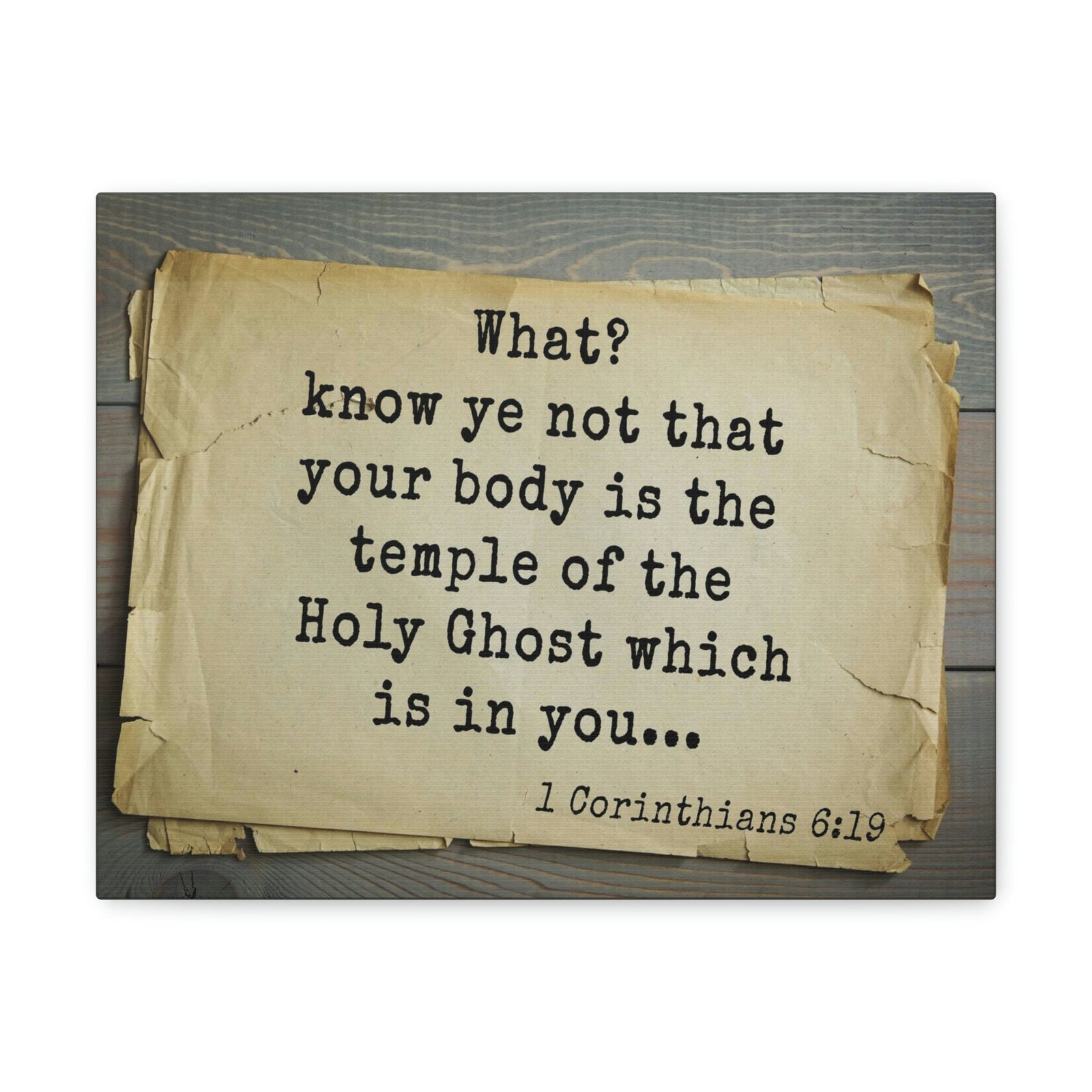 Scripture Walls The Holy Ghost 1 Corinthians 6:19 Bible Verse Canvas Christian Wall Art Bible Verse Print Ready To Hang Unframed-Express Your Love Gifts