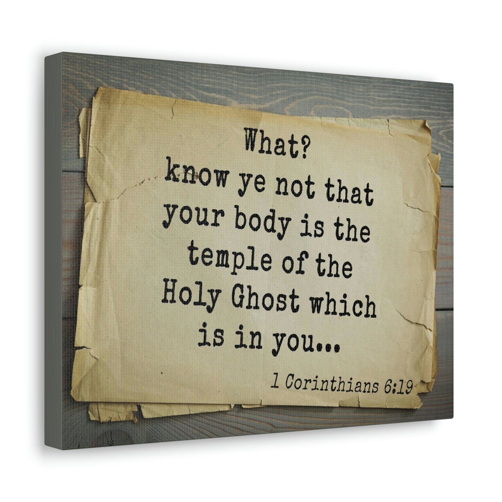 Scripture Walls The Holy Ghost 1 Corinthians 6:19 Bible Verse Canvas Christian Wall Art Bible Verse Print Ready To Hang Unframed-Express Your Love Gifts