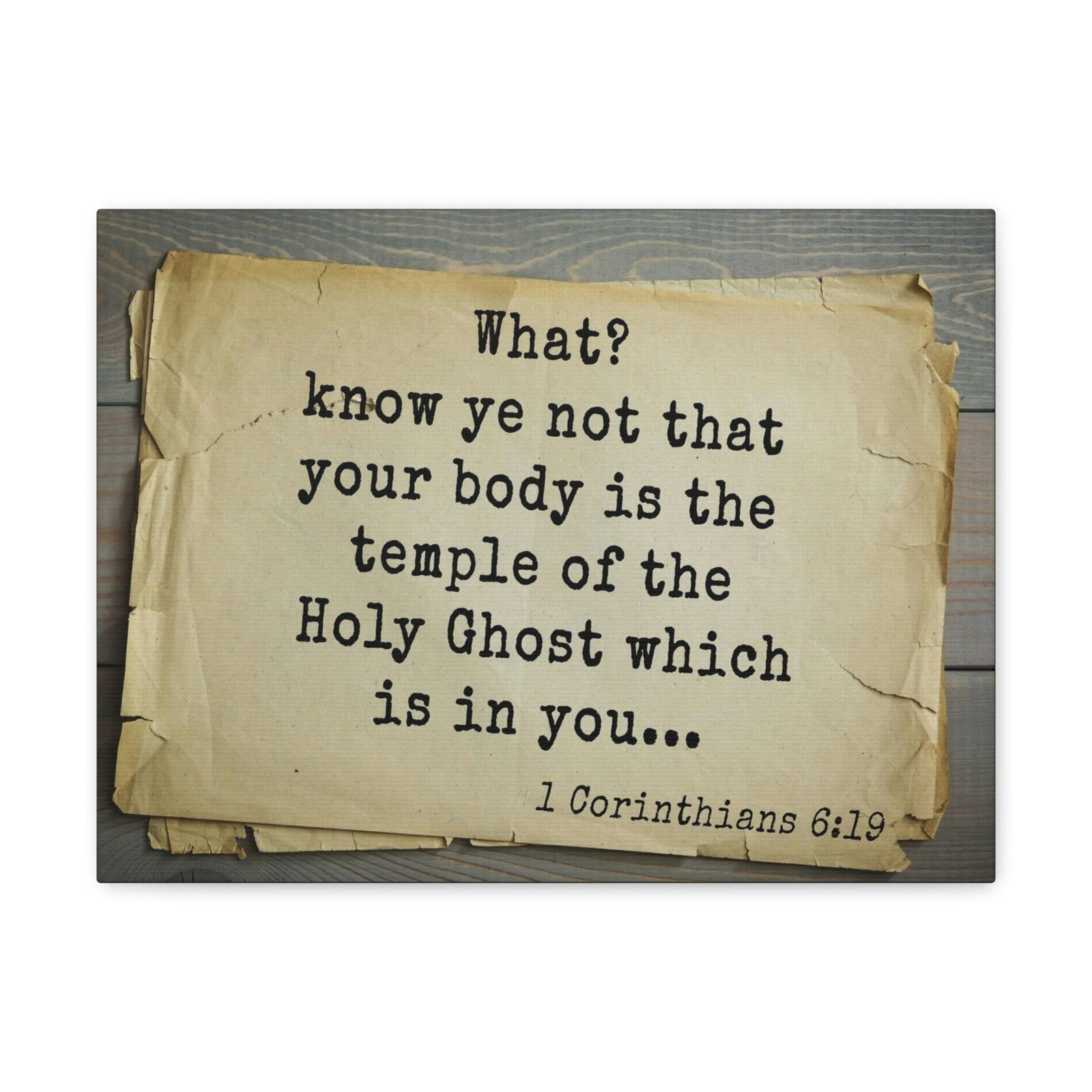 Scripture Walls The Holy Ghost 1 Corinthians 6:19 Bible Verse Canvas Christian Wall Art Bible Verse Print Ready To Hang Unframed-Express Your Love Gifts